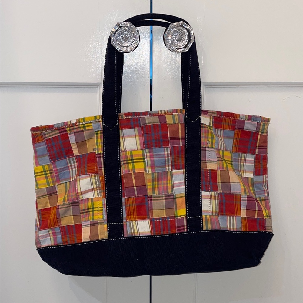 J. Crew Madras Tote Bag
